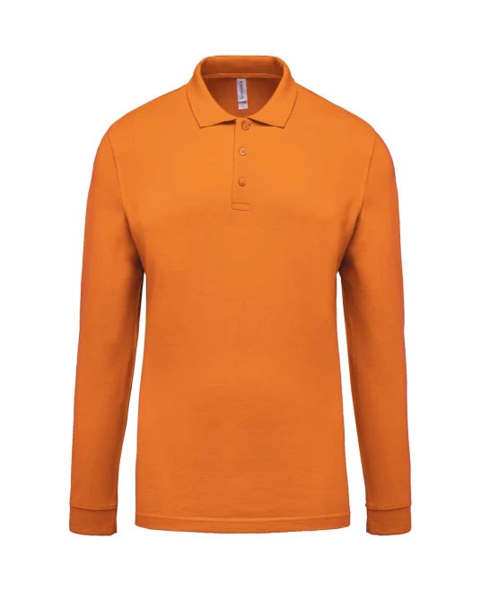 Tricou polo pique maneca lunga, 180g/m2, Kariban 256 Portocaliu Tricou polo pique maneca lunga, 180g/m2, Kariban 256 Portocaliu