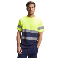 Tricou HiVis poliester 100%, 130g/mp Galben bleumarin