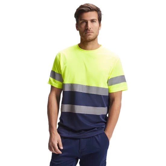 Tricou reflectorizant cu maneca scurta, 130g/mp Galben Tricou reflectorizant cu maneca scurta, 130g/mp Galben