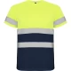 Tricou reflectorizant cu maneca scurta, 130g/mp Galben si bleumarin Tricou reflectorizant cu maneca scurta, 130g/mp Galben si bleumarin
