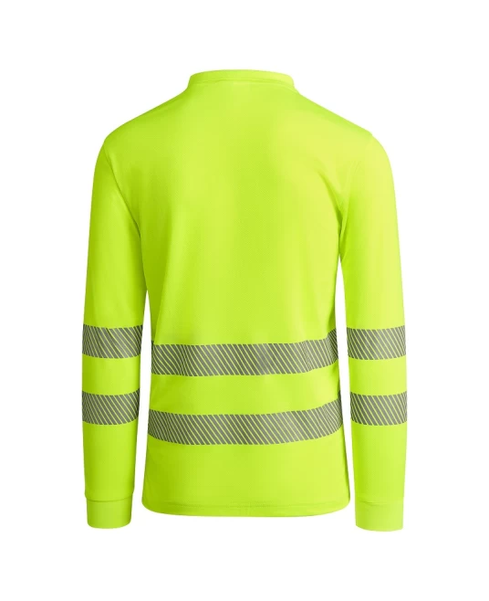 Tricou polo Hi-Vis maneca lunga, continut ridicat din bumbac, 170 g/mp, Galben Tricou polo Hi-Vis maneca lunga, continut ridicat din bumbac, 170 g/mp, Galben