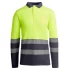 Tricou polo Hi-Vis maneca lunga, continut ridicat din bumbac, 170 g/mp, Galben/Gri