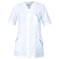 Tunica cu maneca scurta, inchidere cu nasturi, alba Tunica cu maneca scurta, inchidere cu nasturi, alba