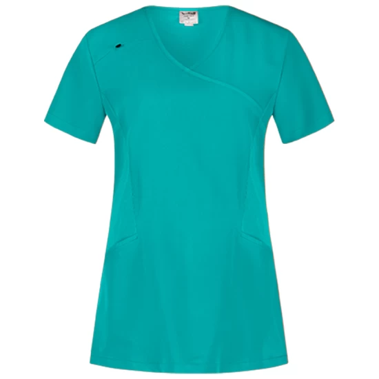 Tunica femei confortabila si moderna, cu 2 buzunare, verde Tunica femei confortabila si moderna, cu 2 buzunare, verde