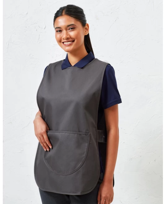 Tunica de lucru cu buzunar din tercot, gri inchis Tunica de lucru cu buzunar din tercot, gri inchis