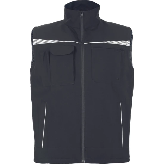 Vesta vatuita Emerton, accesorii reflectorizante, negru Vesta vatuita Emerton, accesorii reflectorizante, negru
