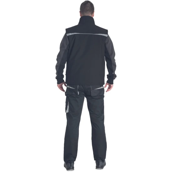 Vesta vatuita Emerton, accesorii reflectorizante, negru Vesta vatuita Emerton, accesorii reflectorizante, negru