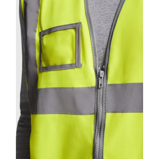 Vesta HiVis cu fermoar, galben Vesta HiVis cu fermoar, galben