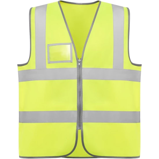 Vesta HiVis cu fermoar, galben Vesta HiVis cu fermoar, galben