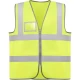 Vesta HiVis cu fermoar, galben Vesta HiVis cu fermoar, galben
