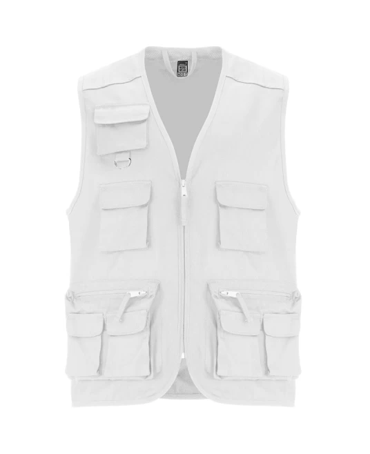 Vesta de lucru cu buzunare multifunctionale, Alb Vesta de lucru cu buzunare multifunctionale, Alb