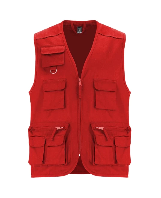 Vesta de lucru cu buzunare multifunctionale, Rosu Vesta de lucru cu buzunare multifunctionale, Rosu