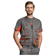 Vesta de lucru Cargo, tercot 235g/m2, gri-portocaliu Vesta de lucru Cargo, tercot 235g/m2, gri-portocaliu