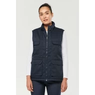 Vesta de lucru vatuita bleumarin din tercot, cu buzunare multiple