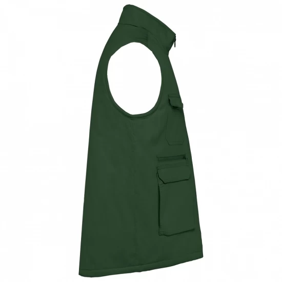 Vesta de lucru vatuita cu multe buzunare, verde Vesta de lucru vatuita cu multe buzunare, verde
