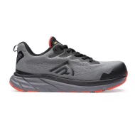 Pantofi de protectie S1PS ESD, model sport, gri cu rosu