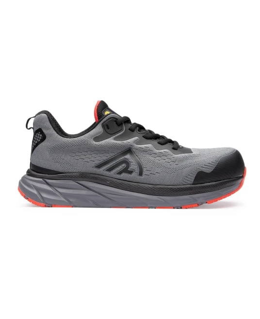 Pantofi de protectie S1PS ESD, model sport, gri cu rosu