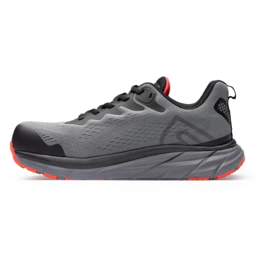 Pantofi de protectie S1PS ESD, model sport, gri cu rosu