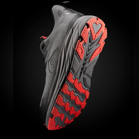 Pantofi de protectie S1PS ESD, model sport, gri cu rosu