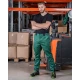 Pantaloni Ares bumbac, 240g/m2, verde cu negru