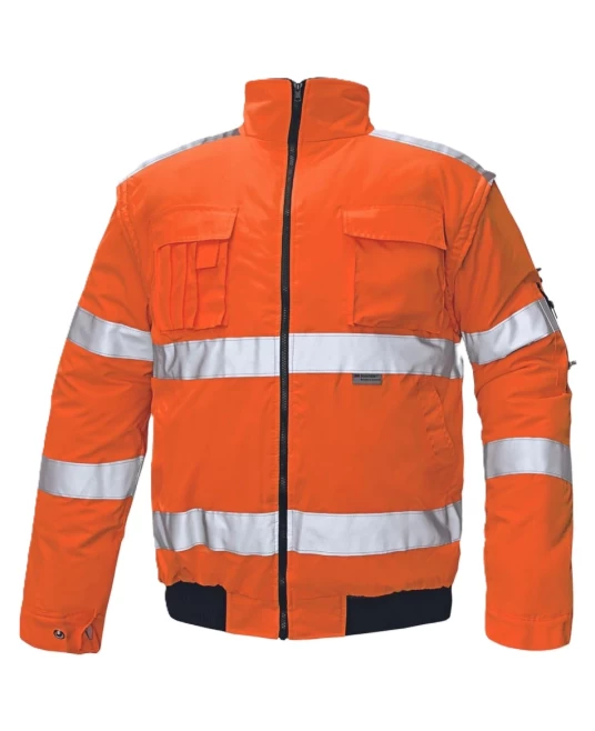 Jacheta Hi-Vis 2 in 1, maneci detasabile Jacheta Hi-Vis 2 in 1, maneci detasabile