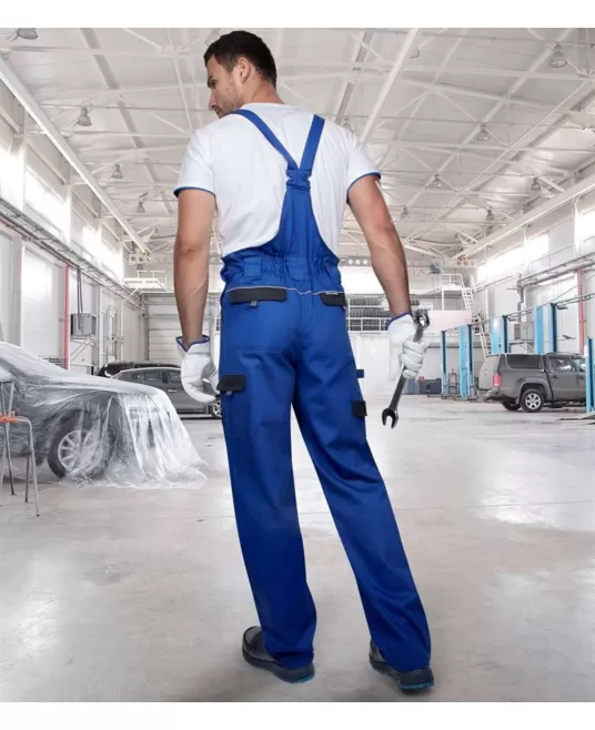 Salopeta de lucru Cool Trend, bumbac, 260g/m2 albastru royal Salopeta de lucru Cool Trend, bumbac, 260g/m2 albastru royal