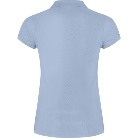 Tricou polo premium femei, bumbac 200g/mp, Albastru zen