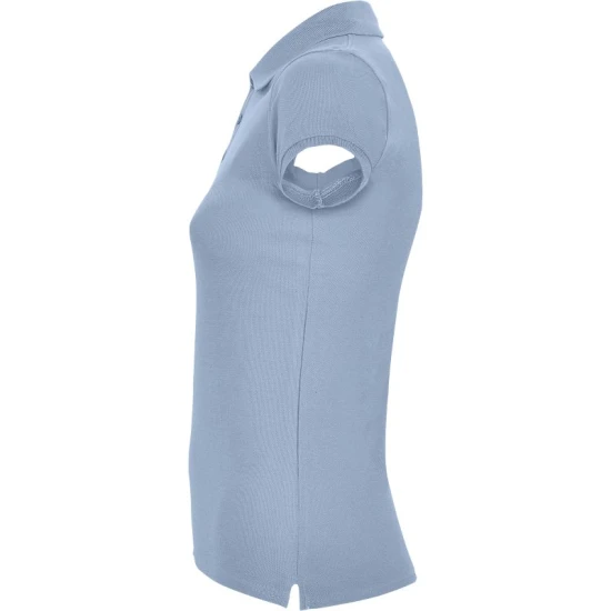 Tricou polo premium femei, bumbac 200g/mp, Albastru zen