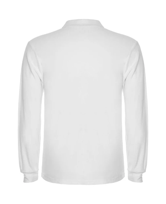 Tricou polo maneca lunga barbati 220g/mp, alb