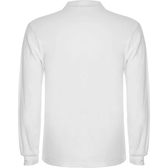 Tricou polo maneca lunga barbati 220g/mp, alb