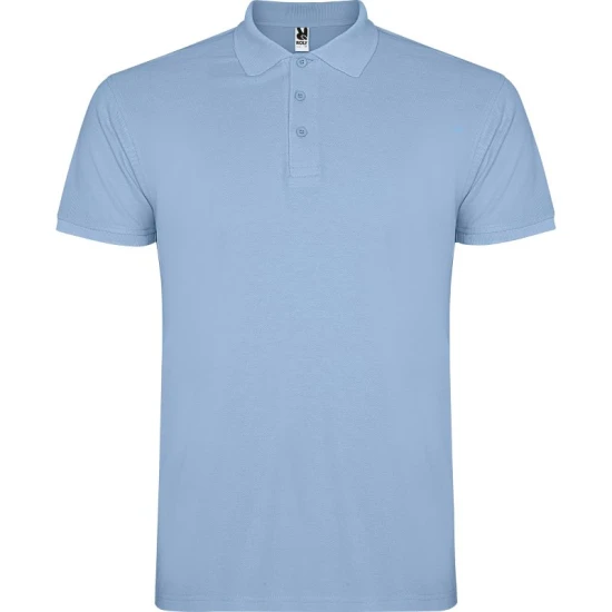 Tricou polo premium barbati, bumbac 200g/mp, Albastru celest