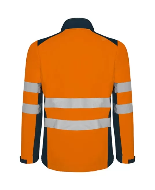 Jacheta softshell HiVis, Portocaliu bleumarin