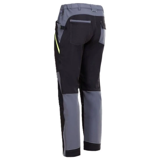 Pantaloni softshell, negru-gri