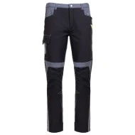 Pantaloni softshell, negru-gri