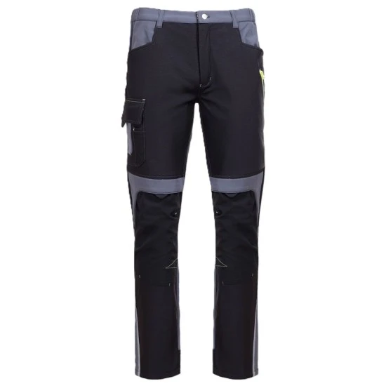Pantaloni softshell, negru-gri