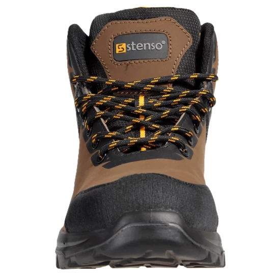 Bocanci de protectie S3S SR, bombeu fibra de sticla  lamela antiperforatie Kevlar, maro
