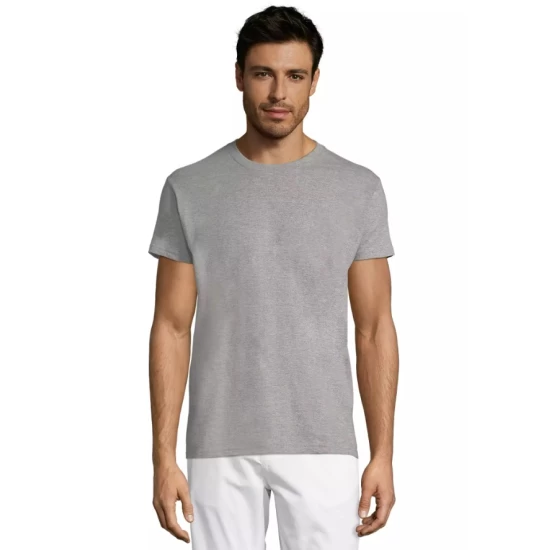 Tricou bumbac Sol's, 150g/m2, gri melange