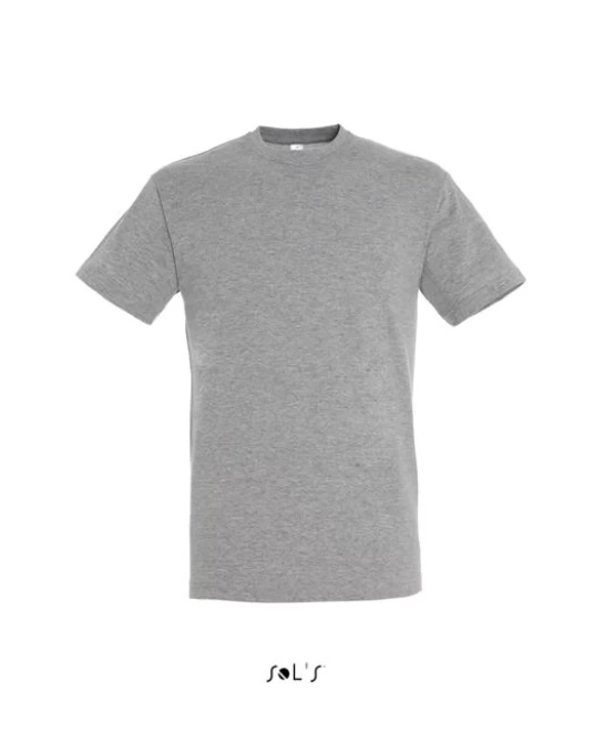 Tricou bumbac Sol's, 150g/m2, gri melange