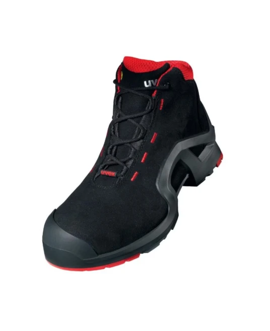 UVEX1 X-TENDED SUPPORT bocanci de protectie  S3 SRC, negru cu rosu