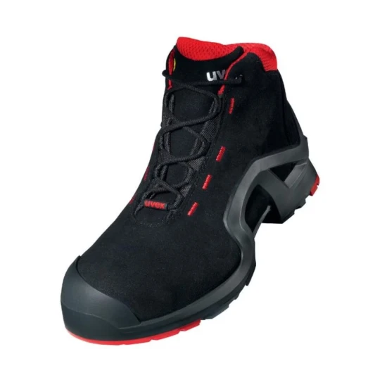 UVEX1 X-TENDED SUPPORT bocanci de protectie  S3 SRC, negru cu rosu