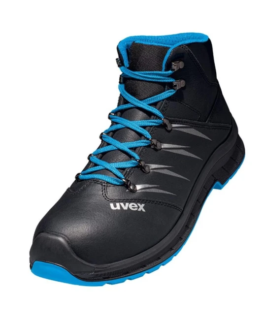 UVEX2 TREND bocanci din piele, S3 SRC, ESD, negru cu albastru