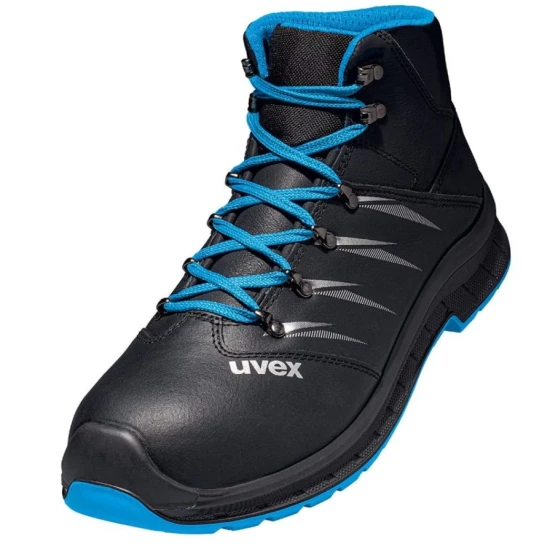 UVEX2 TREND bocanci din piele, S3 SRC, ESD, negru cu albastru