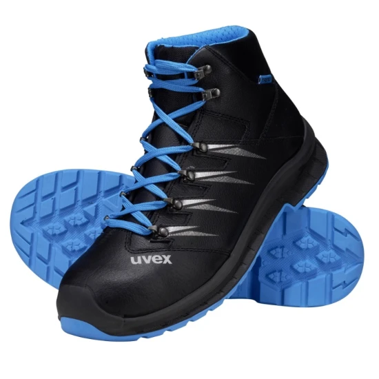 UVEX2 TREND bocanci din piele, S3 SRC, ESD, negru cu albastru