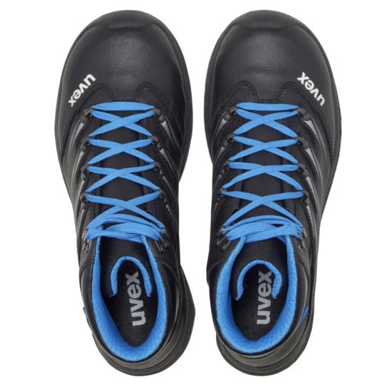 UVEX2 TREND bocanci din piele, S3 SRC, ESD, negru cu albastru
