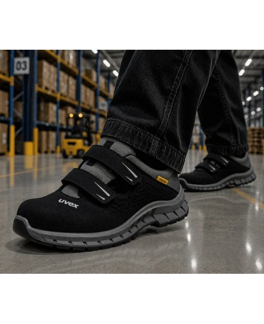 UVEX 2 TREND sandale S1P  SRC ESD, negru cu gri