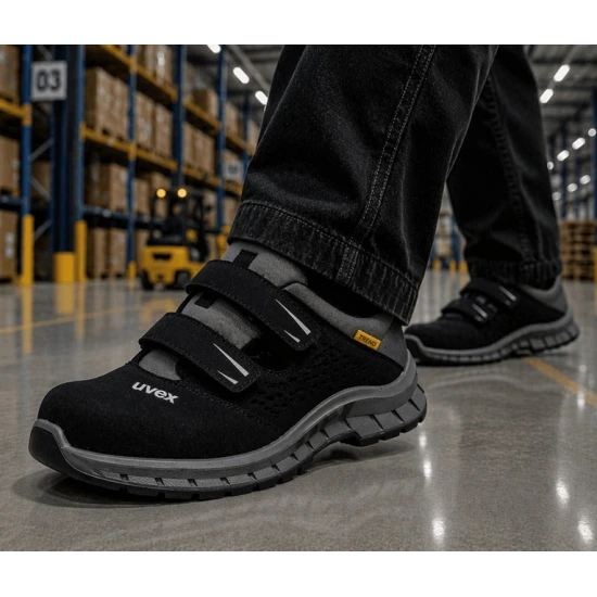 UVEX 2 TREND sandale S1P  SRC ESD, negru cu gri