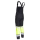 Salopeta cu pieptar stretch HiVis subtire 210g/m2, negru-galben