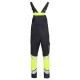 Salopeta cu pieptar stretch HiVis subtire 210g/m2, negru-galben