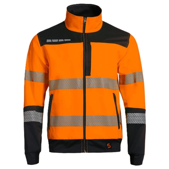 Jacheta stretch HiVis subtire 210g/m2 , negru-portocaliu