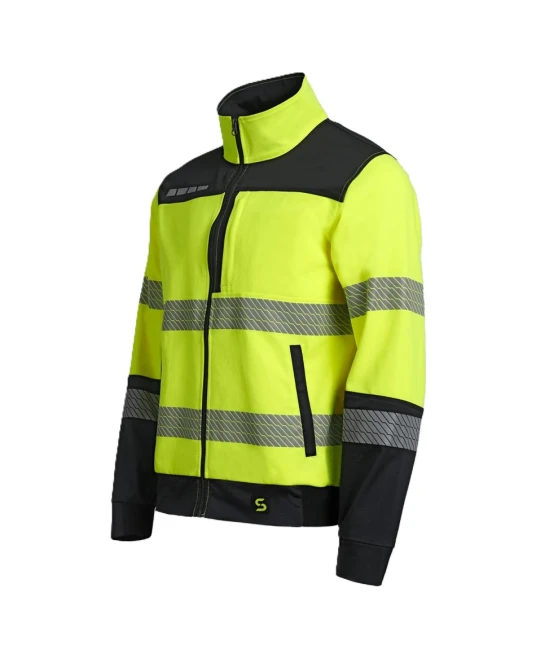 Jacheta stretch HiVis subtire 210g/m2 , negru-galben